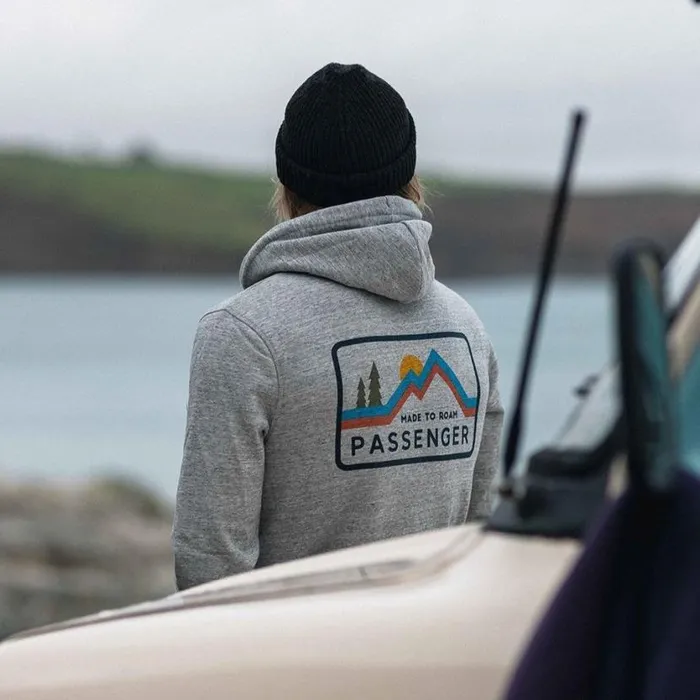 Men Tops Passenger Made To Roam Recycled Hoodie Grey Marl Grey Marl