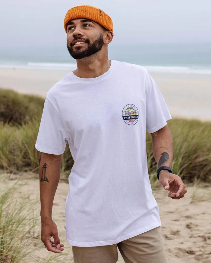 Men Tops Passenger Odyssey Recycled Cotton TShirt White White