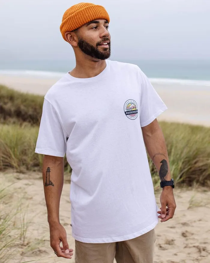 Men Tops Passenger Odyssey Recycled Cotton TShirt White White