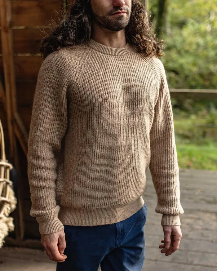 Men Tops Passenger Offshore Recycled Knitted Jumper Sand Sand