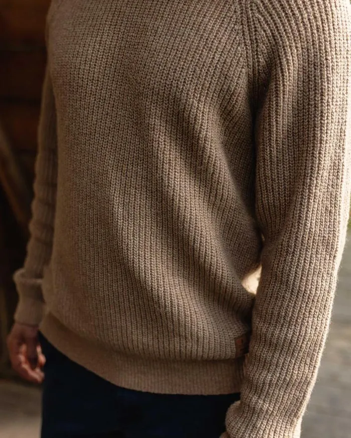 Men Tops Passenger Offshore Recycled Knitted Jumper Sand Sand