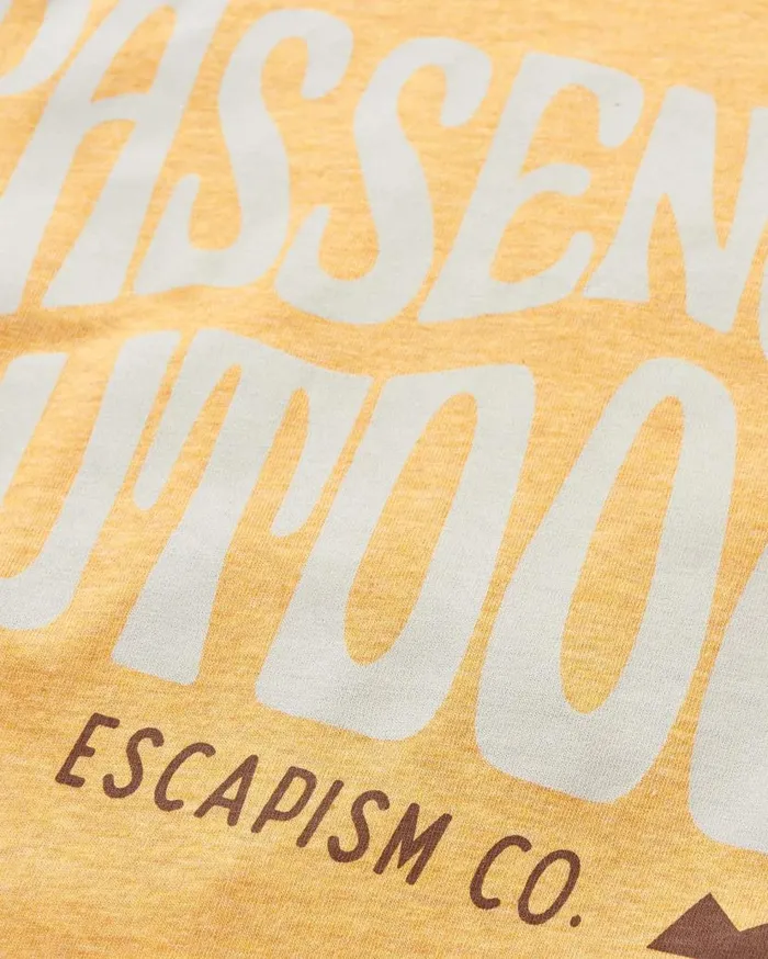 Men Tops Passenger Yuca Organic Cotton TShirt Dusty Ochre Marl Dusty Ochre Marl