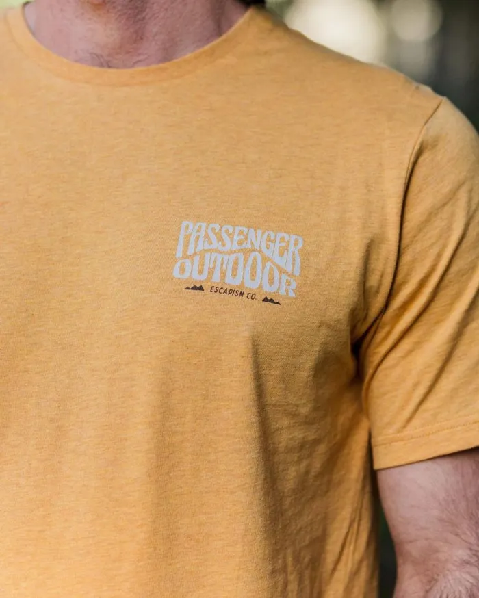 Men Tops Passenger Yuca Organic Cotton TShirt Dusty Ochre Marl Dusty Ochre Marl