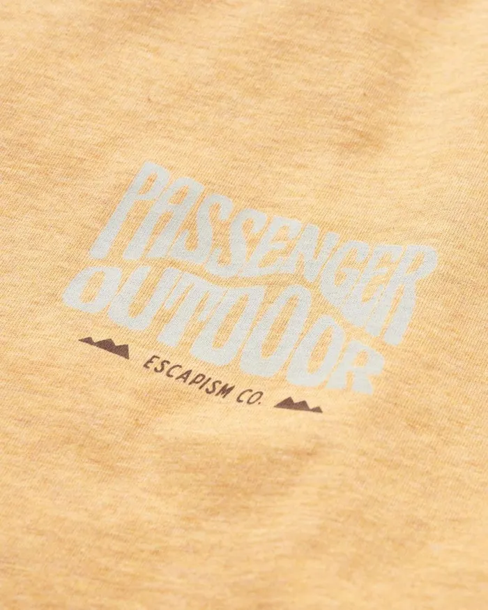 Men Tops Passenger Yuca Organic Cotton TShirt Dusty Ochre Marl Dusty Ochre Marl
