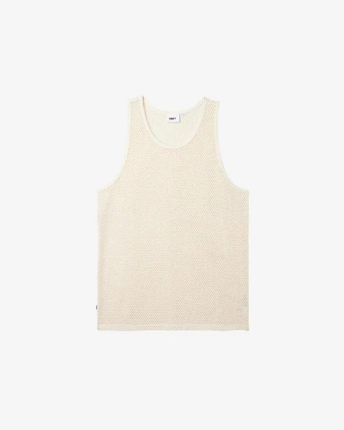 Men TOWER MESH TANK Unbleached OBEY Clothing TOPS