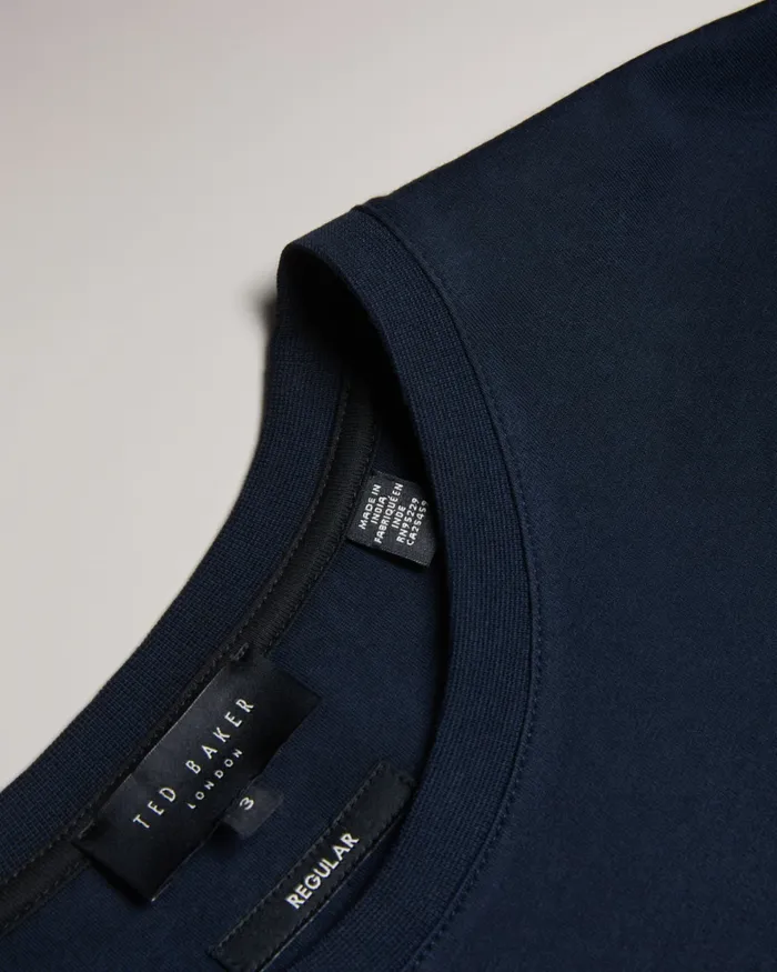 Men TYWINN 8211 Short Sleeve Regular Fit Plain Tshirt Navy Ted Baker Tops Men TYWINN 8211 Short Sleeve Regular Fit Plain Tshirt Navy Ted Baker Tops