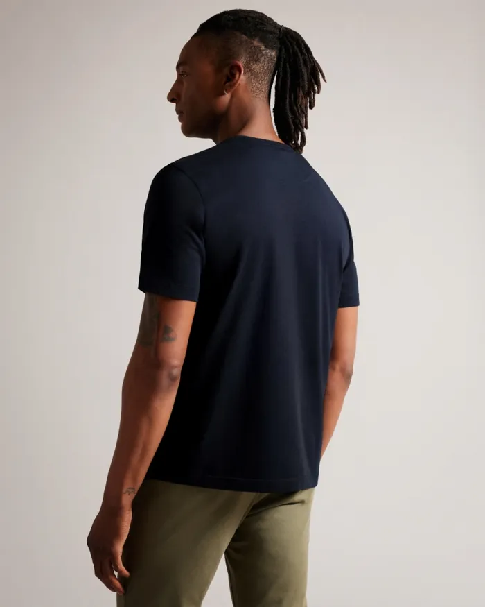 Men TYWINN 8211 Short Sleeve Regular Fit Plain Tshirt Navy Ted Baker Tops Men TYWINN 8211 Short Sleeve Regular Fit Plain Tshirt Navy Ted Baker Tops