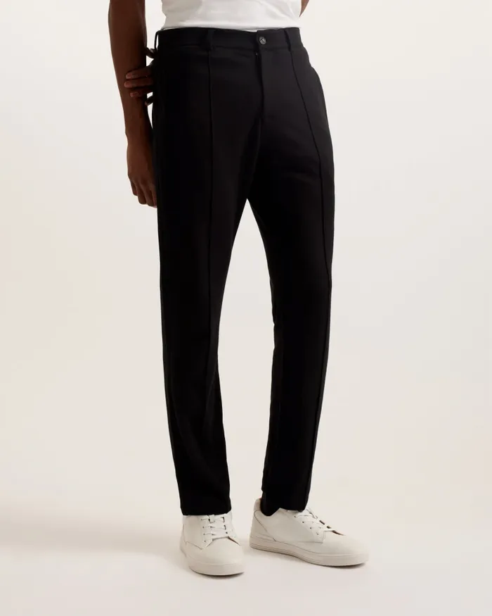 Men VITRON 8211 Slim Fit Creased Jersey Trousers Black Ted Baker Trousers and Chinos Men VITRON 8211 Slim Fit Creased Jersey Trousers Black Ted Baker Trousers and Chinos