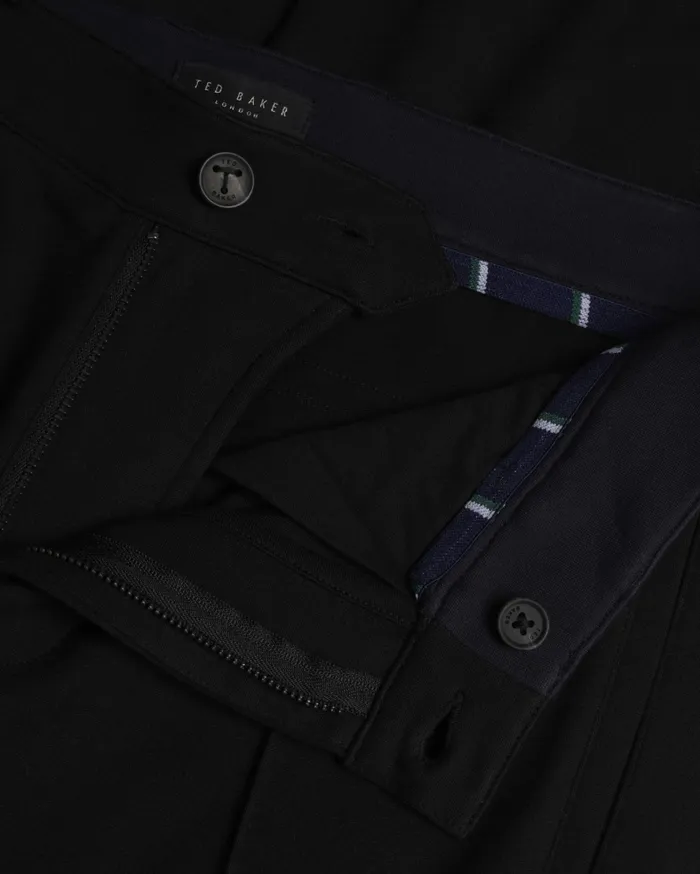 Men VITRON 8211 Slim Fit Creased Jersey Trousers Black Ted Baker Trousers and Chinos Men VITRON 8211 Slim Fit Creased Jersey Trousers Black Ted Baker Trousers and Chinos