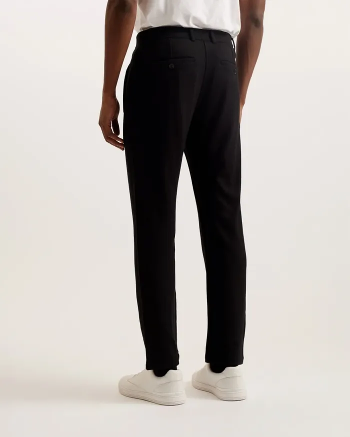 Men VITRON 8211 Slim Fit Creased Jersey Trousers Black Ted Baker Trousers and Chinos Men VITRON 8211 Slim Fit Creased Jersey Trousers Black Ted Baker Trousers and Chinos