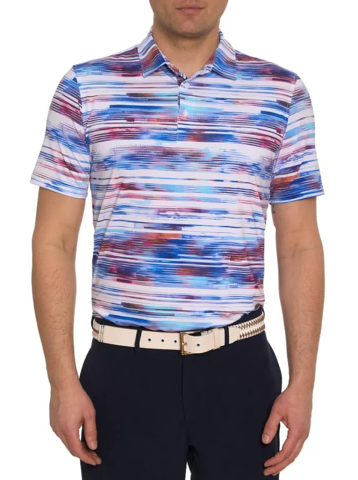 Men WATZMANN KNIT POLO Black Robert Graham Polos and TShirts
