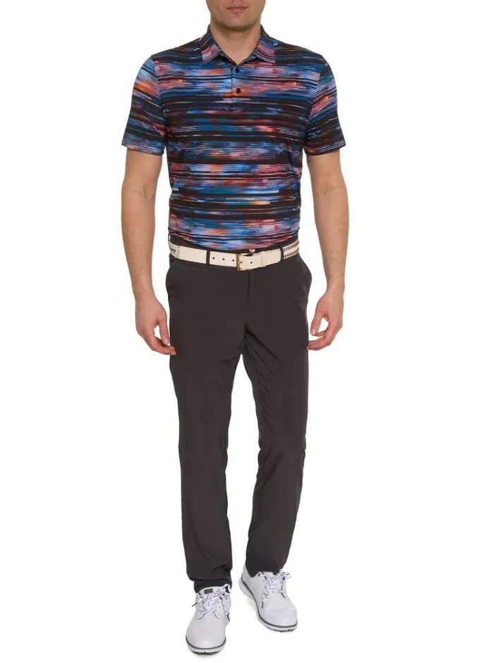 Men WATZMANN KNIT POLO Black Robert Graham Polos and TShirts