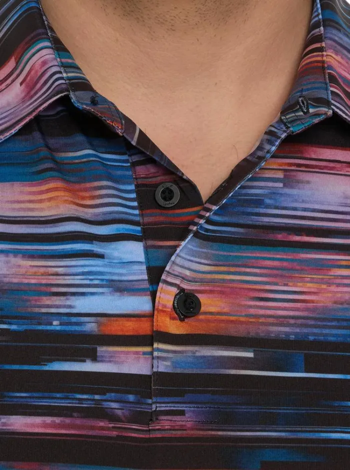 Men WATZMANN KNIT POLO Black Robert Graham Polos and TShirts