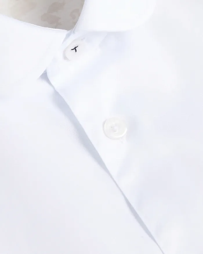 Men WITFOR 8211 Long Sleeve Rounded Collar Shirt White Ted Baker Shirts Men WITFOR 8211 Long Sleeve Rounded Collar Shirt White Ted Baker Shirts