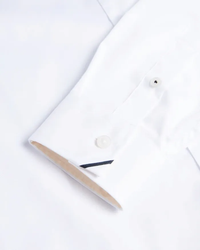 Men WITFOR 8211 Long Sleeve Rounded Collar Shirt White Ted Baker Shirts Men WITFOR 8211 Long Sleeve Rounded Collar Shirt White Ted Baker Shirts
