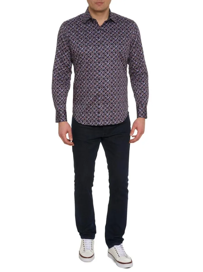 Men YENI LONG SLEEVE BUTTON DOWN SHIRT Multi Robert Graham Button Down Shirts