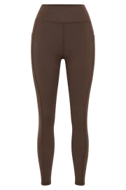 Meshki Activewear Briar V Back Leggings With Pockets 8211 Dark Chocolate Darkchocolate 8211 Women