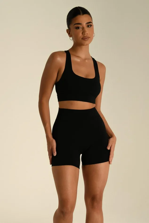 Meshki Activewear Carly Bike Shorts 8211 Black Black 8211 Women