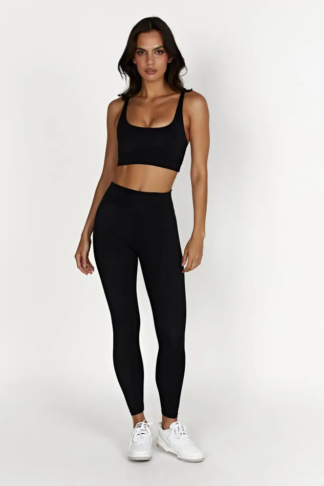 Meshki Activewear Elise V Back Cami Crop Top 8211 Black Black 8211 Women