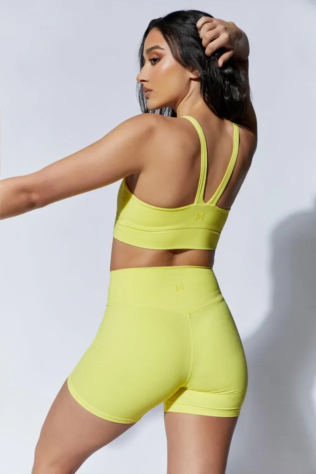 Meshki Activewear Elise V Back Cami Crop Top 8211 Yellow Yellow 8211 Women Meshki Activewear Elise V Back Cami Crop Top 8211 Yellow Yellow 8211 Women