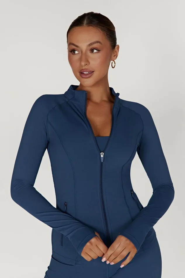 Meshki Activewear Luna Zip Up Jacket 8211 Navy Navy 8211 Women