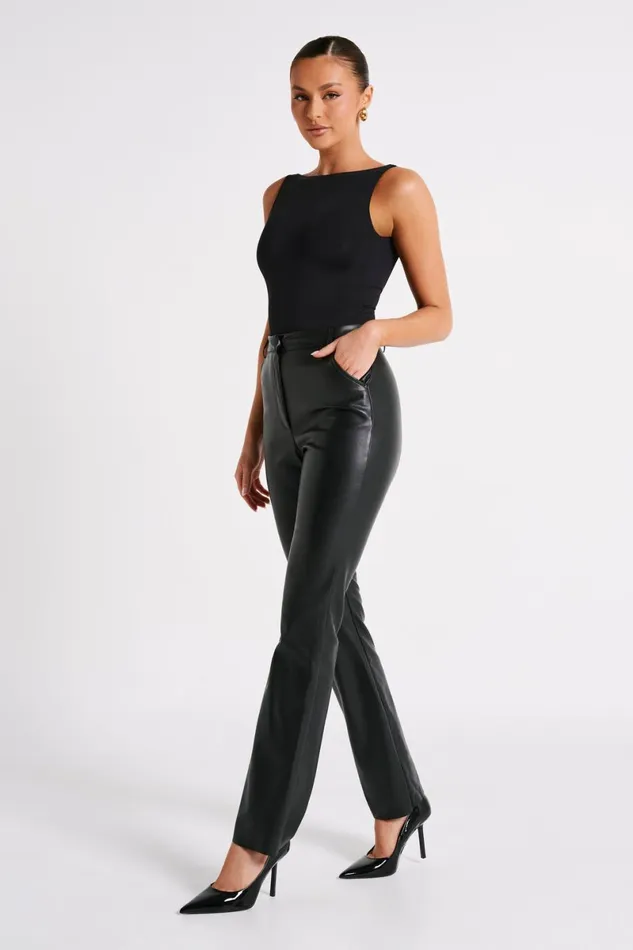 Meshki Basic Tops Fiona Recycled Nylon Low Back Bodysuit 8211 Black Black 8211 Women