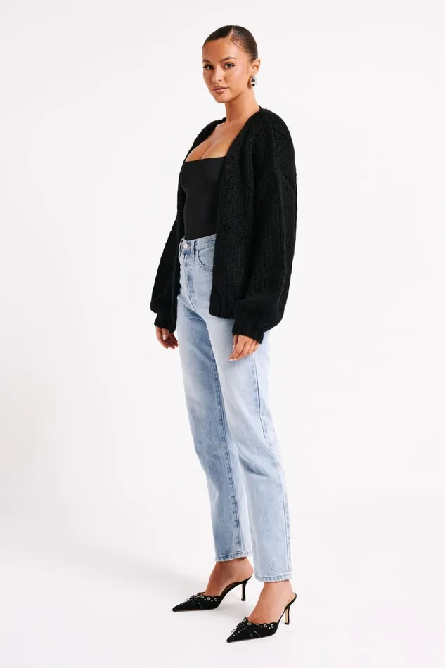 Meshki Coats and Jackets Irina Chunky Knit Cardigan 8211 Black Black 8211 Women