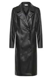 Meshki Coats and Jackets Lexington Pu Trench Coat 8211 Black Black 8211 Women Meshki Coats and Jackets Lexington Pu Trench Coat 8211 Black Black 8211 Women