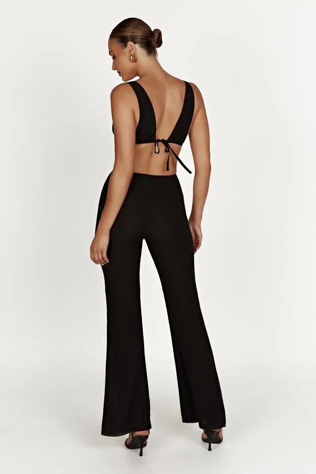 Meshki Crop Tops Daisie Chiffon Top 8211 Black Black 8211 Women