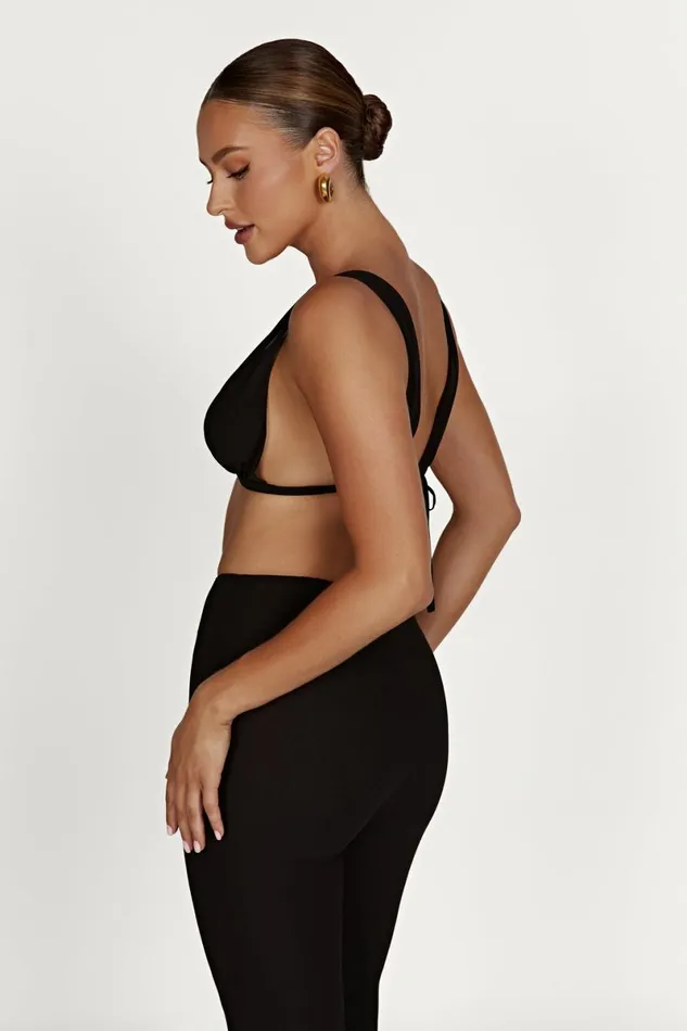 Meshki Crop Tops Daisie Chiffon Top 8211 Black Black 8211 Women