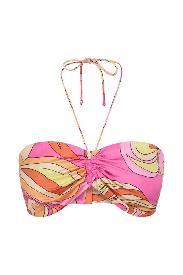 Meshki Crop Tops Frankie Two Tone Satin Bandeau 8211 Psychedelic Print Psychedelicprint 8211 Women Meshki Crop Tops Frankie Two Tone Satin Bandeau 8211 Psychedelic Print Psychedelicprint 8211 Women