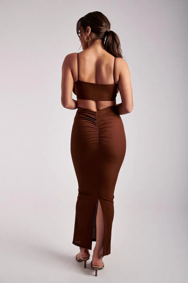 Meshki Crop Tops Jordan Ruched Front V Front Top 8211 Ginger Ginger 8211 Women Meshki Crop Tops Jordan Ruched Front V Front Top 8211 Ginger Ginger 8211 Women