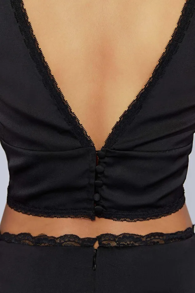 Meshki Crop Tops Monet Lace Top 8211 Black Black 8211 Women