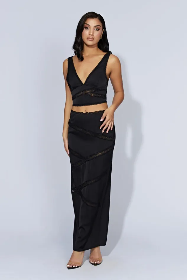 Meshki Crop Tops Monet Lace Top 8211 Black Black 8211 Women