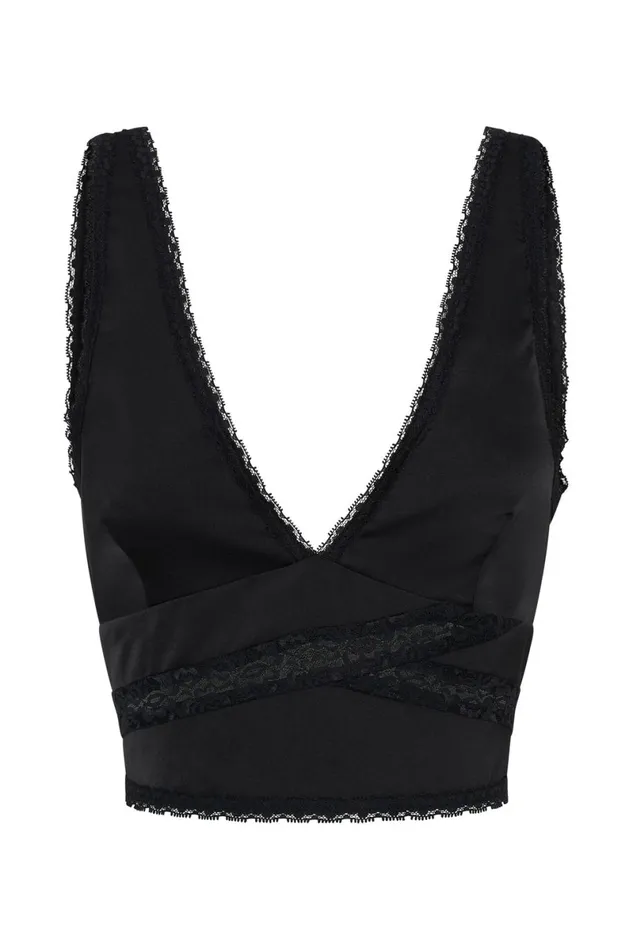 Meshki Crop Tops Monet Lace Top 8211 Black Black 8211 Women