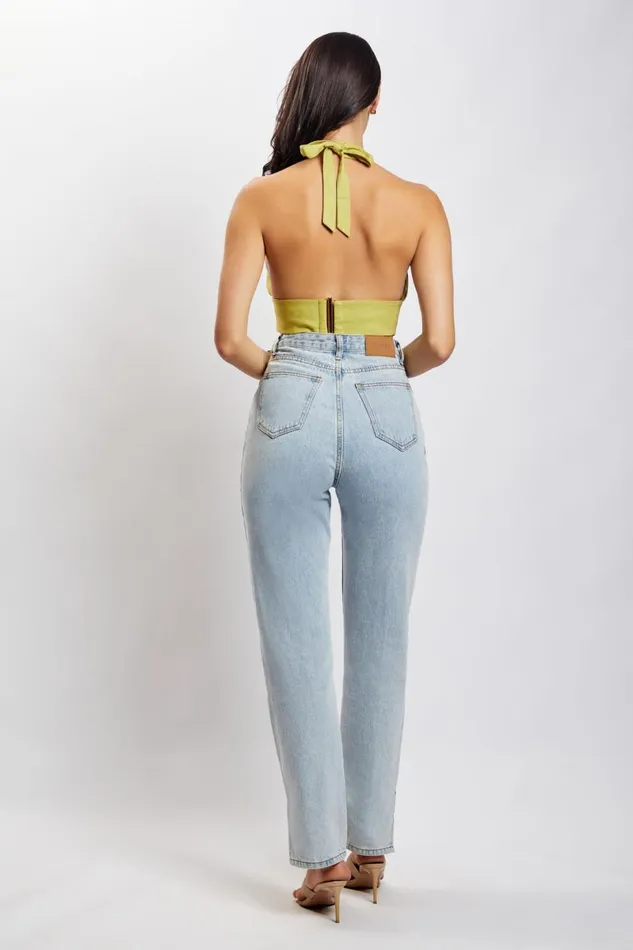 Meshki Crop Tops Piper Halter Neck Linen Crop Top 8211 Apple Apple 8211 Women Meshki Crop Tops Piper Halter Neck Linen Crop Top 8211 Apple Apple 8211 Women