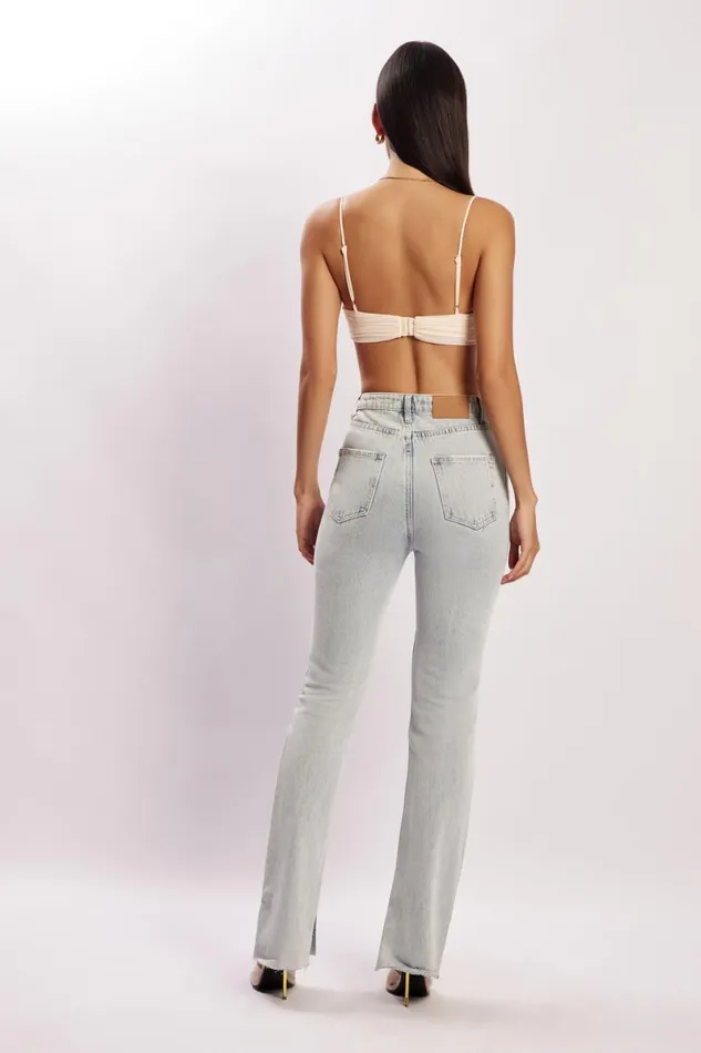 Meshki Crop Tops Tessa Mesh Ruched Cup Bralette 8211 Cream Cream 8211 Women Meshki Crop Tops Tessa Mesh Ruched Cup Bralette 8211 Cream Cream 8211 Women