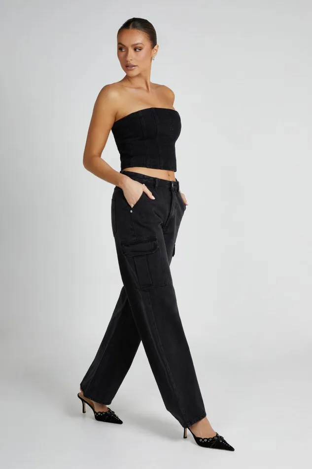 Meshki Denim Jagger Relaxed Denim Jean 8211 Washed Black Washedblack 8211 Women
