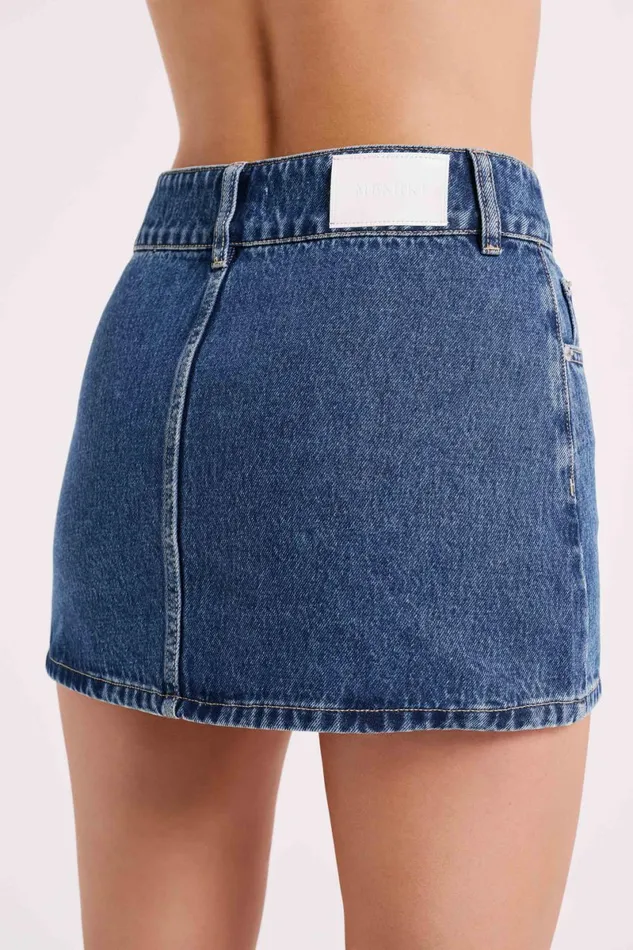 Meshki Denim Julienne Denim Mini Skirt 8211 Dark Blue Darkblue 8211 Women