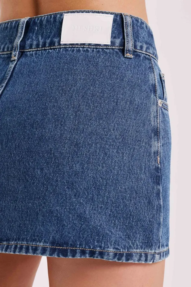Meshki Denim Julienne Denim Mini Skirt 8211 Dark Blue Darkblue 8211 Women