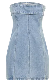 Meshki Denim Teddi Denim Mini Dress 8211 Mid Blue Mid Blue 8211 Women