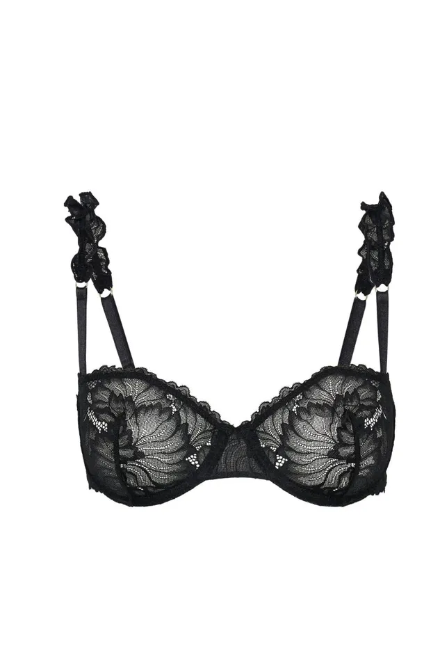 Meshki Intimates Oriana Lace Balconette Bra 8211 Black Black 8211 Women