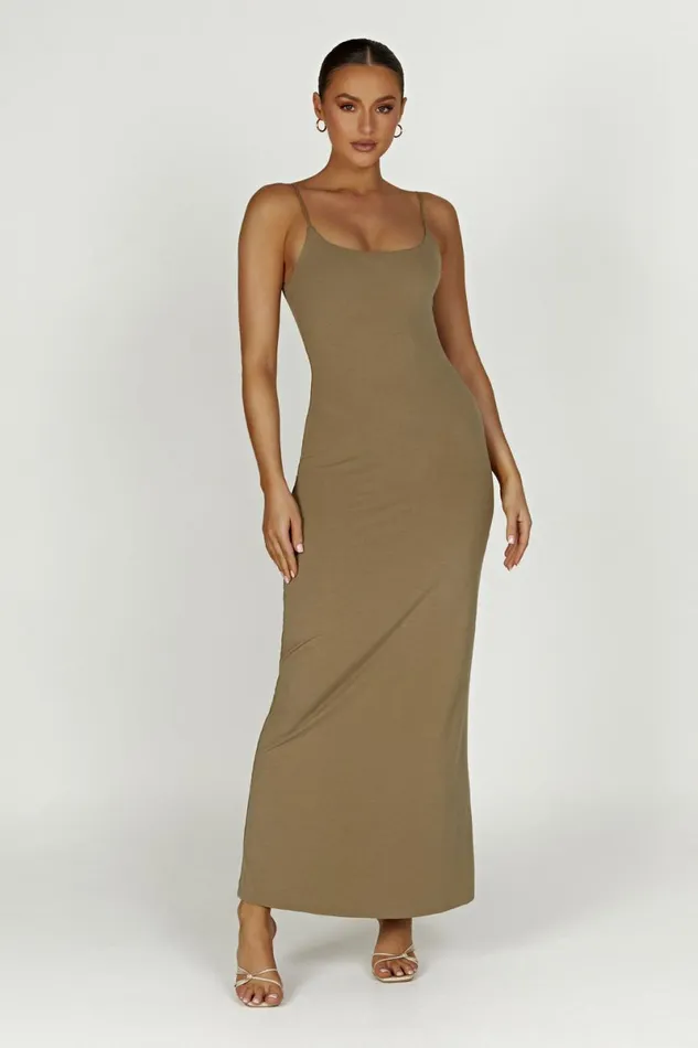 Meshki Maxi Dresses Aylani Cami Maxi Dress 8211 Olive Olive 8211 Women