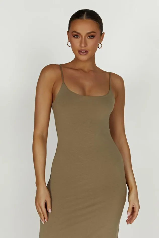 Meshki Maxi Dresses Aylani Cami Maxi Dress 8211 Olive Olive 8211 Women