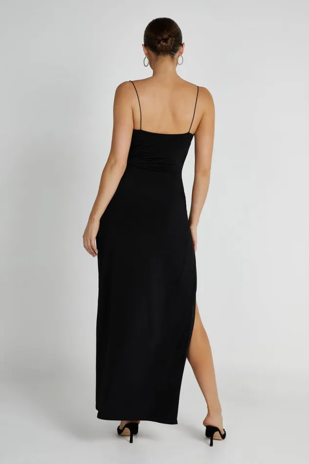 Meshki Maxi Dresses Candice Ruched Maxi Dress 8211 Black Black 8211 Women