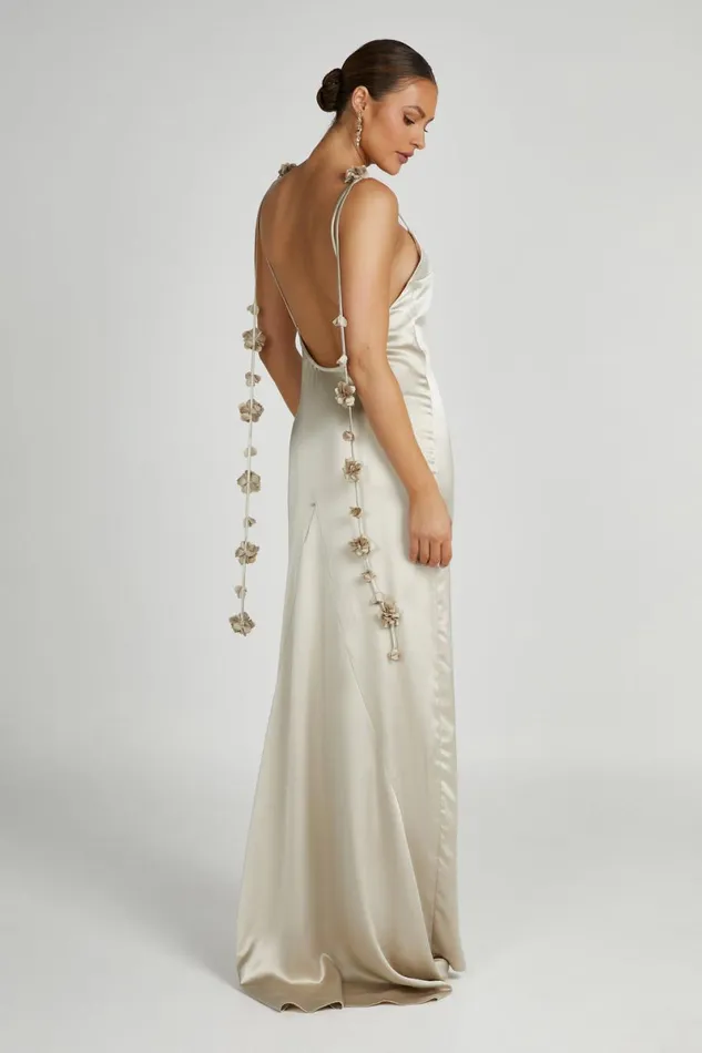 Meshki Maxi Dresses Elenora Rose Gown 8211 Champagne Champagne 8211 Women