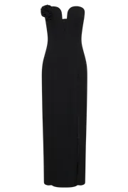 Meshki Maxi Dresses Haven Strapless Rose Maxi Dress 8211 Black Black 8211 Women