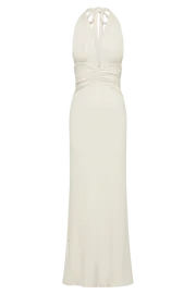 Meshki Maxi Dresses Jovanna Slinky Halter Maxi Dress 8211 Sand Sand 8211 Women