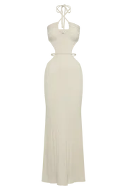 Meshki Maxi Dresses Minerva Cut Out Knit Maxi Dress 8211 Ivory Ivory 8211 Women