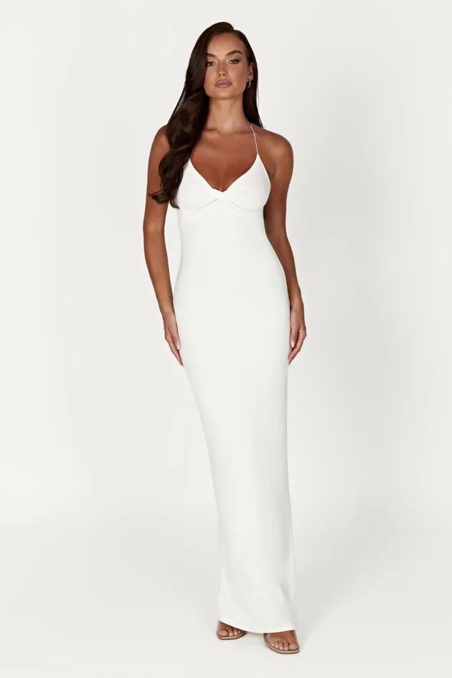Meshki Maxi Dresses Sinead Twist Maxi Dress 8211 White White 8211 Women